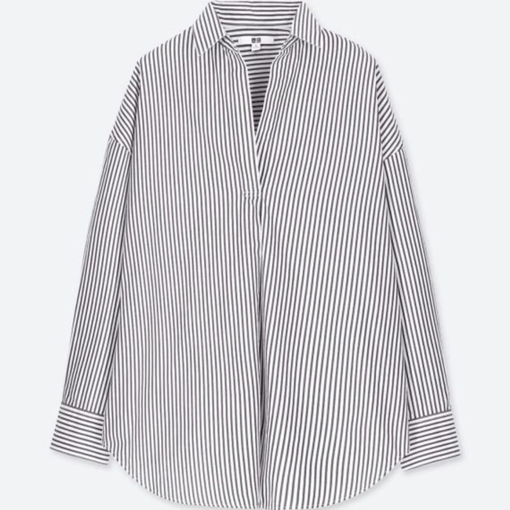 Fine Cotton Long Sleeve Striped Shirt